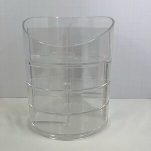 Vintage Rubbermaid Clear Desk Organizer 3 Drawers Pencil Pen Holder Office Caddy